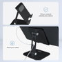 Tooq Soporte Plegable para Tablet con Ajuste de Ángulo, Hasta 13 Pulgadas, Color Negro